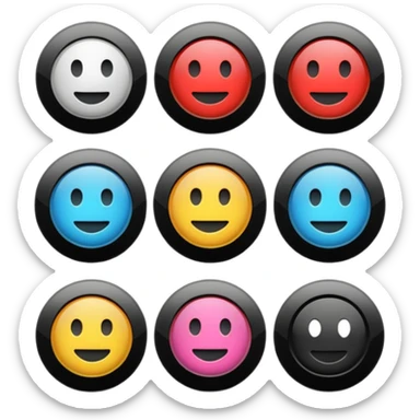 Play buttons black sticker