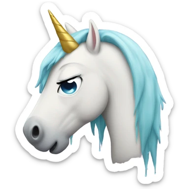 Unicorn crying  sticker