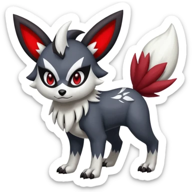 Meloetta-Absol-Zangoose-Obstagoon-Pokémon-Fakémon-fusion-hybrid-creature sticker