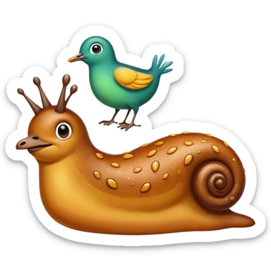 Slug bug with a bird on top sticker