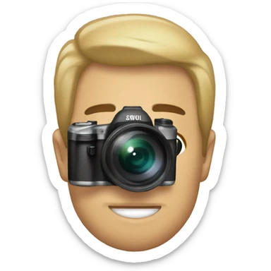 Camara tirando uma foto de um homem sticker