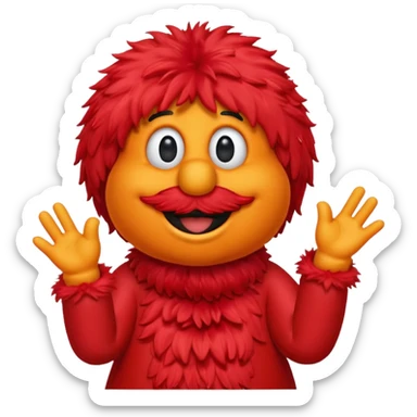 cute elmo smiling clapping sticker