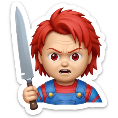 Un emojin de chuky überraschter Blick sticker