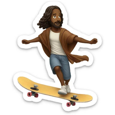 black jesus skateboarding sticker