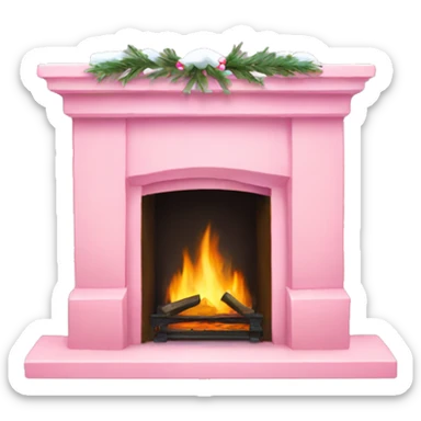 Winter Pink FirePlace sticker