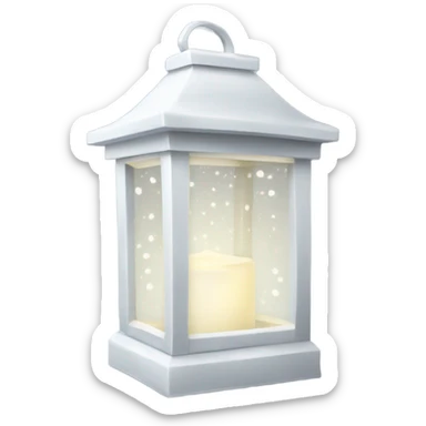 White Christmas lantern  sticker