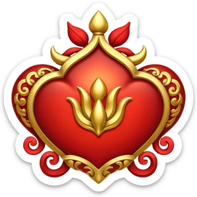 Ghunghroo red and gold small  sticker