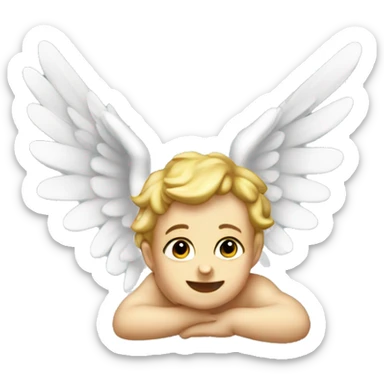 Cherub gave and wings sticker