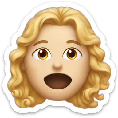 Personne qui fait un bisous sticker