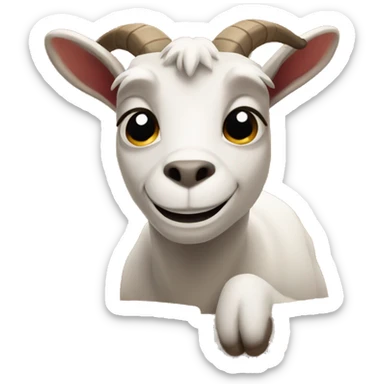 A goat in a sauna  sticker