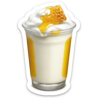 Greek yogurt with honey comb  sticker