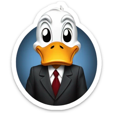 Donald Duck dressed asPatrick Bateman  sticker