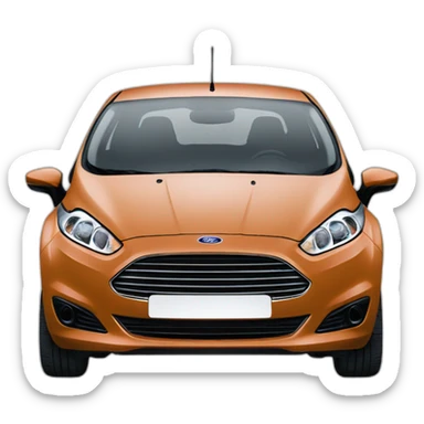 ford fiesta 2014 front view sticker