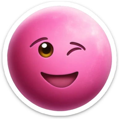 pink planet  sticker