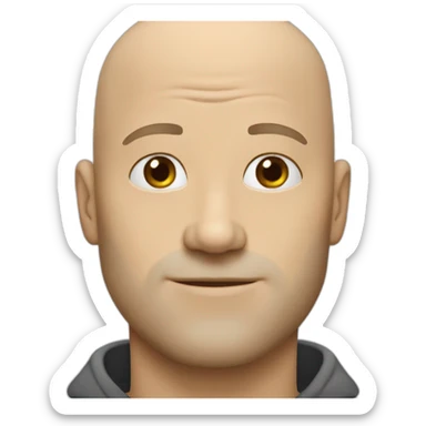 Bald 40 year old white dude sticker