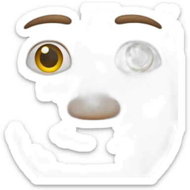 bald man with a big nose with no mustache sticker