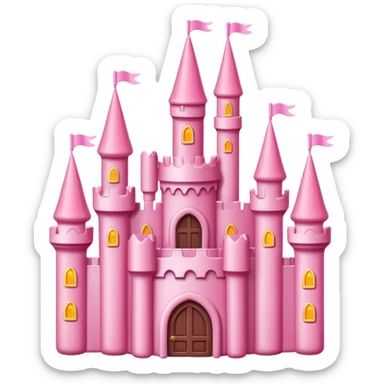 pink candy castle sticker