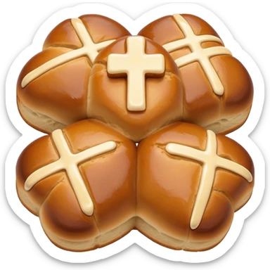 Hot cross buns sticker