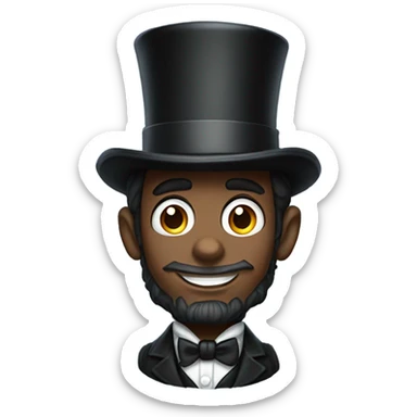 spider-man dressed as abraham lincoln wearing a top hat sticker