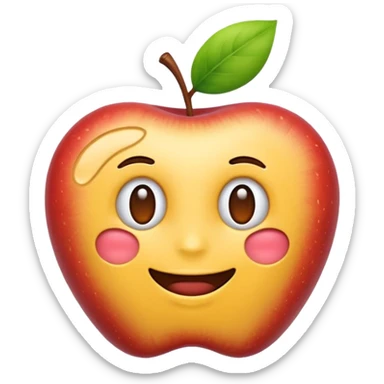 freundliches Kohlenhydrat-Emoji, passend zu Biomolekülen, Apple-Emoji-Stil sticker
