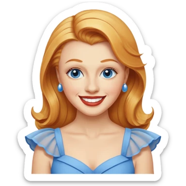 Ginger Rogers with blue eyes sticker