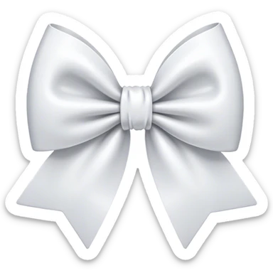 white bow sticker