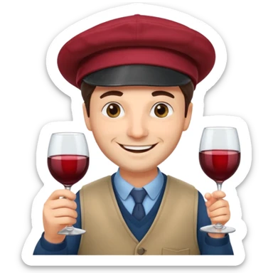 A male Italian accountant who loves red wine fishing movies sticker