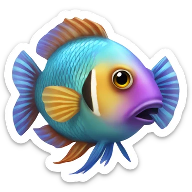 Exotic fish sticker