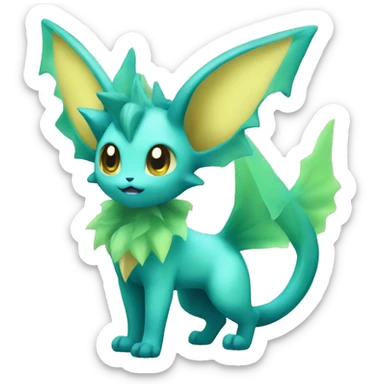 Vaporeon-Leafeon full body sticker