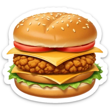 a very simple friend chicken sandwich  sticker