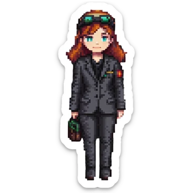 Штирлиц in a spy-themed outfit sticker
