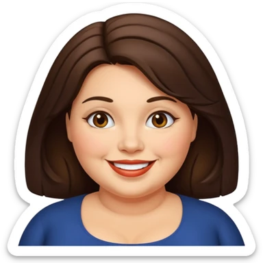 fat handsome rich brunette woman sticker