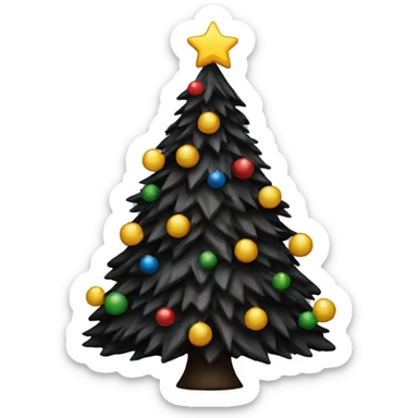 Black Christmas tree sticker