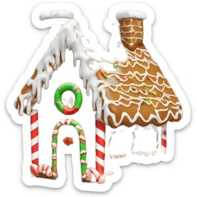 Chrismas gingerbread house sticker