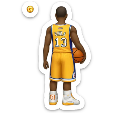 maillot de basket avec numéro 13 sticker