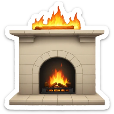 Fire place with lights sticker