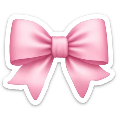 Baby pink bow sticker