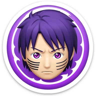 Make Sasuke rinnegan real emoji like in anime sticker