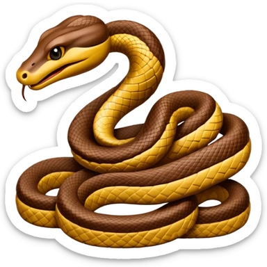 wood carved mini snake sticker