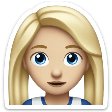 Upset blonde white girl with blue eyes holding a redbull sticker