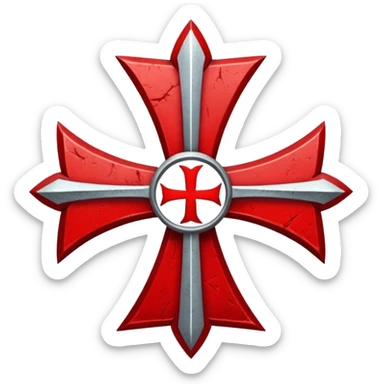 the red patea cross of the knights templar sticker