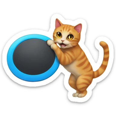 ultimate frisbee with a cat sticker