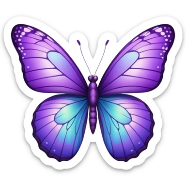 mariposa morada sticker