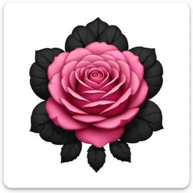 Rosa o flor negra sticker