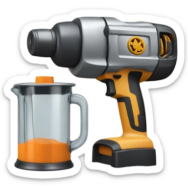 A rotary hammer marries a blender sticker