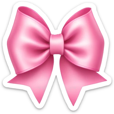 light pink ribbon bow sticker