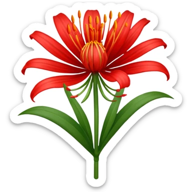 Quiero un emoji lindo para mí novia de la flor lycoris radiata sticker