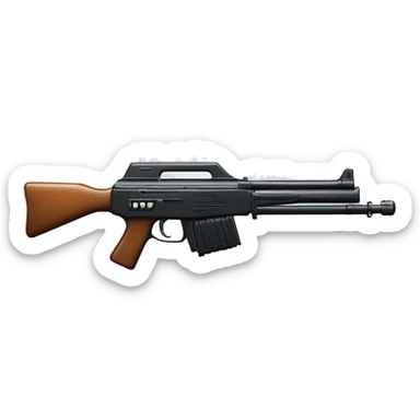 Diamond sub machine gun sticker