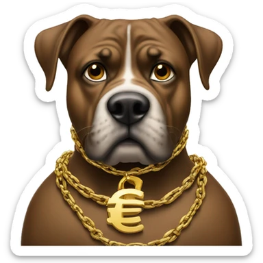 big dawg with money and gold chain sticker