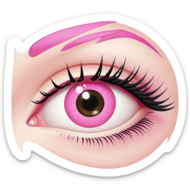eye pink eyeliner sticker